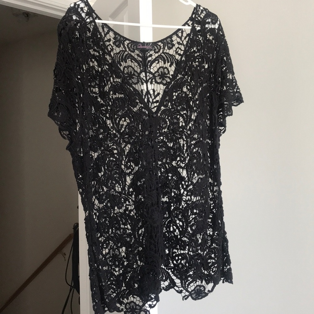 Black lace blouse